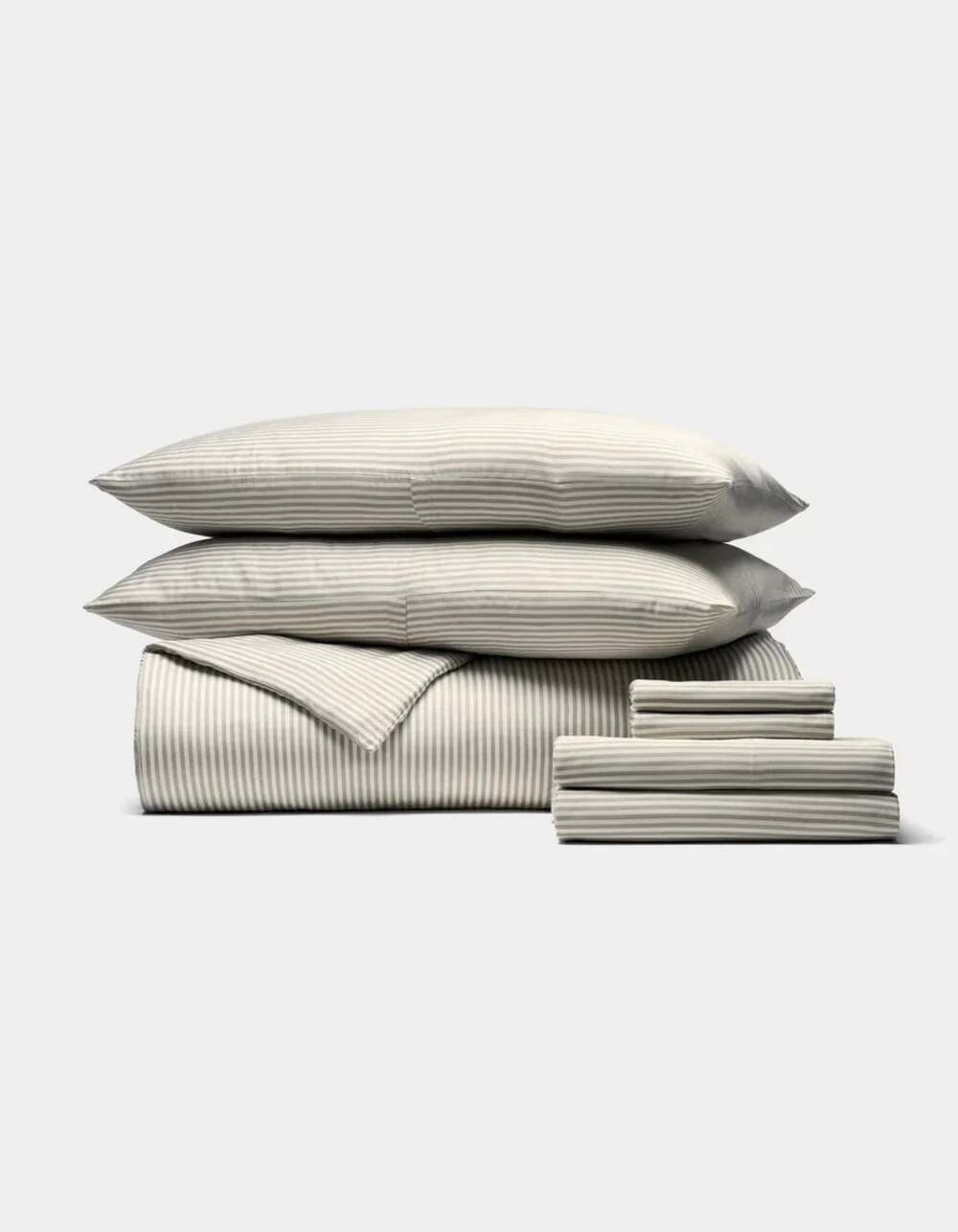 Cozy Earth Bamboo Sheet Set Classic Stripe Laurel Queen